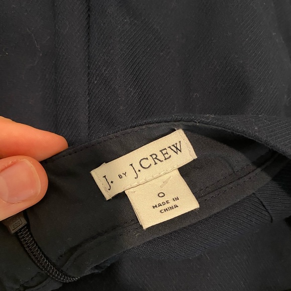 J by J Crew Navy Scalloped Pencil Skirt - Picture 4 of 4